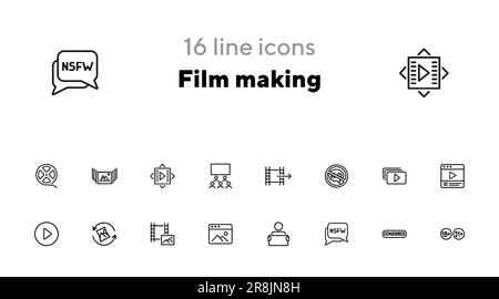 Film making icons Stock Vector