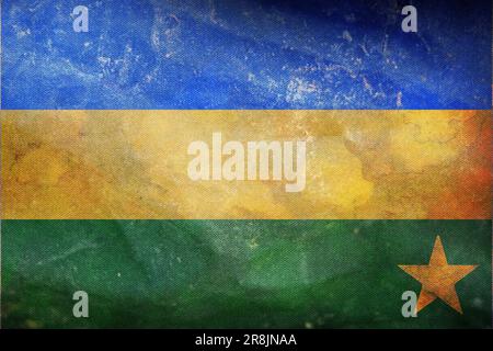 retro flag of Nilo Saharan peoples Kanuri people with grunge texture. flag representing ethnic group or culture, regional authorities. no flagpole. Pl Stock Photo