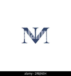NM Logo symbol simple and luxury design Stock Vector