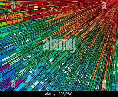 Mosaic rays background in colors, vector illustration Stock Vector