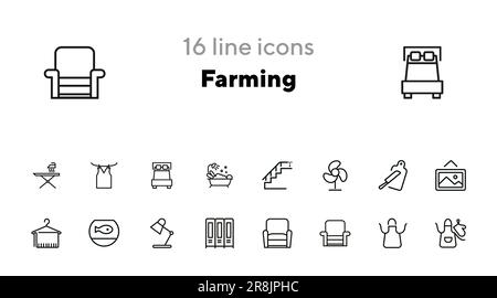Growing Farming Icon Set Stock Vector Image & Art - Alamy