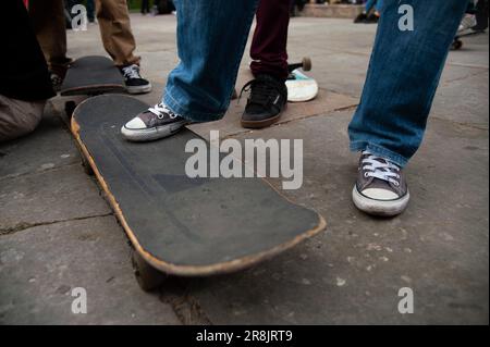 Bogota, Colombia. 21st June, 2023. Skaters take part during the international world skateboarding day 'Go Skateboarding Day' in Bogota, Colombia, June 21, 2023. Photo by: Chepa Beltran/Long Visual Press Credit: Long Visual Press/Alamy Live News Stock Photo