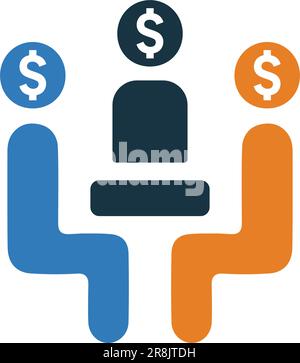 Employee cost and salary icon . use in mobile and app development or commercial purposes or any type of design projects. Stock Vector