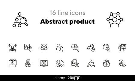 Product Feature Line Icon Set Trust Badge Quality Outline Labels Stock ...