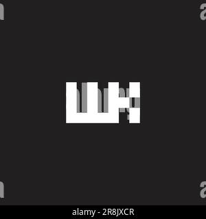 letter wk simple geometric abstract logo vector Stock Vector