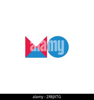 letter om triangles geoemetric logo vector Stock Vector