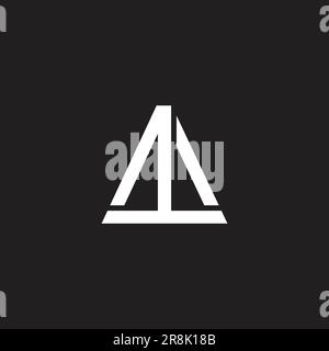 triangle overlap line geometric logo vector Stock Vector