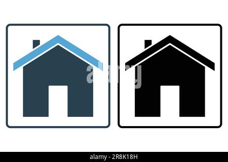 House icon. Solid icon style design. Simple vector design editable Stock Vector