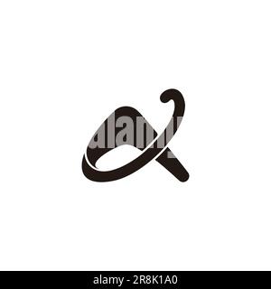 triangle curves motion arrow up logo vector Stock Vector