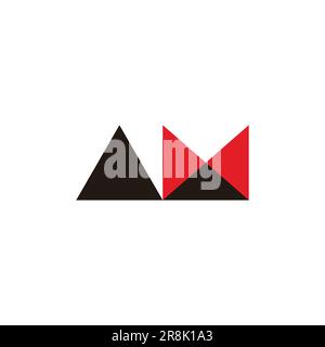 letter am triangles geoemetric logo vector Stock Vector
