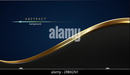 Abstract dark blue background with horizontal light and shadow ...