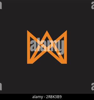 letter ma triangles overlap lines logo vector Stock Vector