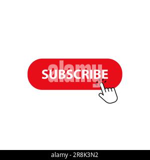 Subscribe button, youtube subscribe Stock Vector