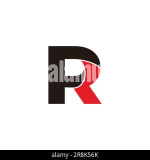letter fr linked geometric colorful logo vector Stock Vector