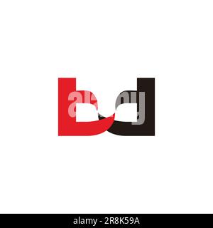 letter wt linked colorful simple logo vector Stock Vector