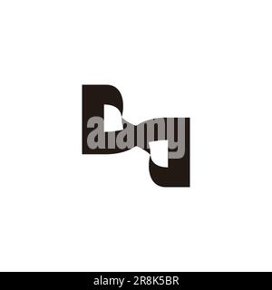 letter xd dd linked curve ribbon simple logo vector Stock Vector
