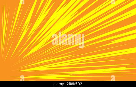 Background of yellow dynamic lines of movement from bottom to top diagonally. Stock Vector