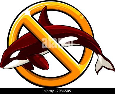 No orca sign icon vector illustration Stock Vector