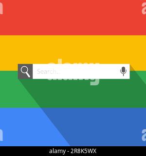 Web search bars, web search engine Stock Vector