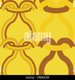 Seamless pattern with geometric shapes that hang in a chain illustration; colorful design that can be used in textile prints Stock Vector