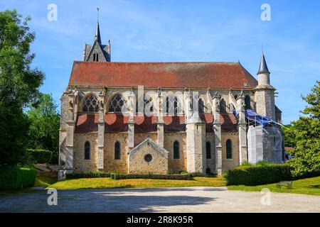 Collegiate Church of Our Lady of the Assumption in the rural town of Crécy la Chapelle in the French department of Seine et Marne in Paris Region Stock Photo