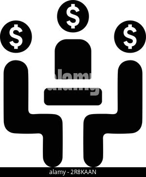 Employee cost and salary icon . use in mobile and app development or commercial purposes or any type of design projects. Stock Vector