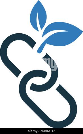 Backlink icon symbol for use on mobile apps, print media and web design or any type of design projects. Stock Vector