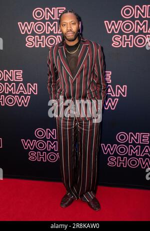 Jeremy O. Harris attends One Woman Show opening night at Greenwich House Theater in New York on June 20, 2023 Stock Photo