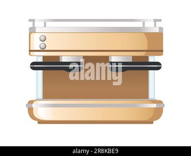 Modern coffee maker machine with two place for cups vector illustration isolated on white background Stock Vector