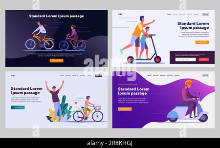 Eco transport set Stock Vector