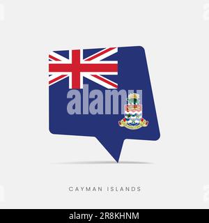 Cayman Islands flag bubble chat icon Stock Vector