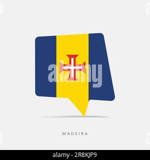 Madeira flag bubble chat icon Stock Vector