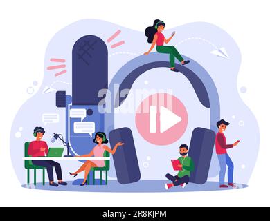 Radio broadcasting concept Stock Vector