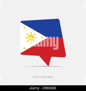 Philippines flag bubble chat icon Stock Vector