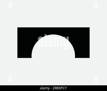 Arch Bridge Icon. Architecture Construction Road Travel Structure Crossing Old. Black White Shape Sign Symbol Illustration Graphic Clipart EPS Vector Stock Vector