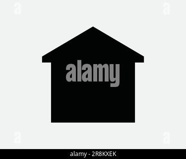 House Icon. Home Building Cottage Hut Residential Property Homepage. Black White Sign Symbol Shape Illustration Artwork Graphic Clipart EPS Vector Stock Vector