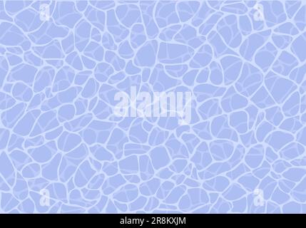 Pale blue swimming pool background. Water surface in pool. Flat vector illustration Stock Vector