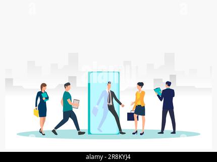 Business people searching for job applicants Stock Vector