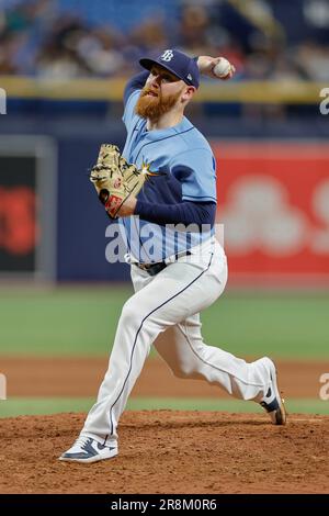 Tampa Bay Rays' Zack Littell plays during a baseball game, Friday, Aug ...