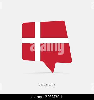 Denmark flag bubble chat icon Stock Vector