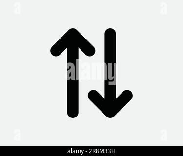 Up and Down Arrow Icon. Upload Download Network Server Connection Direction Navigation. Black White Sign Symbol Artwork Graphic Clipart EPS Vector Stock Vector