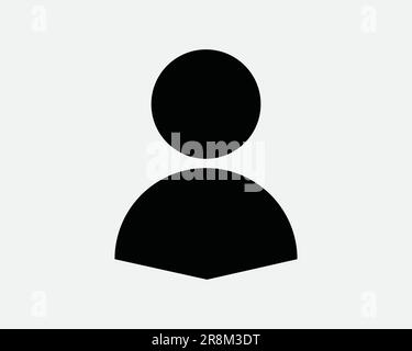 User Icon. Profile Social Account Person Man Character Member Contact People. Black White Sign Symbol Illustration Artwork Graphic Clipart EPS Vector Stock Vector