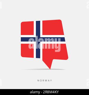 Norway flag bubble chat icon Stock Vector