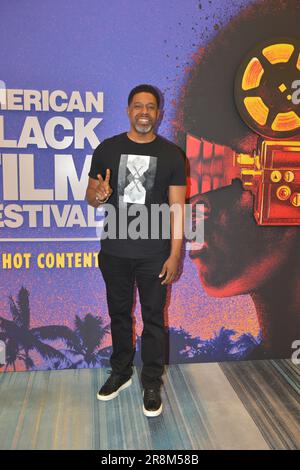 MIAMI BEACH, FLORIDA - JUNE 17: Joe Fox attends the Screening Chris Spencer Comedy Special: 'Don't Call It A Comeback' during the 2023 American Black Film Festival at Miami Beach Convention Center on June 17, 2023 in Miami Beach, Florida.  (Photo by JL/Sipa USA) Stock Photo