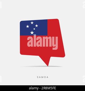 Samoa flag bubble chat icon Stock Vector