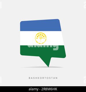 Bashkortostan flag bubble chat icon Stock Vector