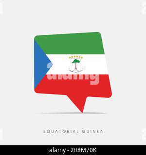 Equatorial Guinea flag bubble chat icon Stock Vector