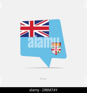 Fiji flag bubble chat icon Stock Vector