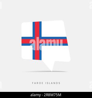 Faroe Islands flag bubble chat icon Stock Vector