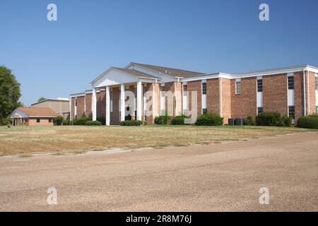 Abandoned Building At Former Religious Seminary School Located in Rural East Texas Stock Photo